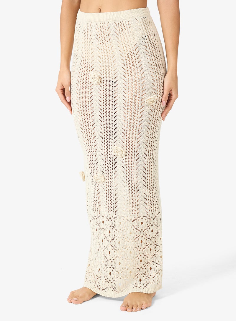 جينجر مجموعة توب بيكيني وتنورة كروشيه - Image 4